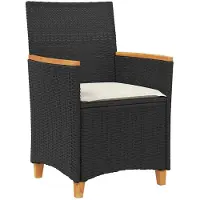 vidaXL Garten Essgruppe 5 Stk. Schwarz Poly-Rattan