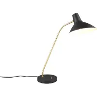 TRIO Tischleuchte, schwarz, gold, verstellbar, H 54 cm