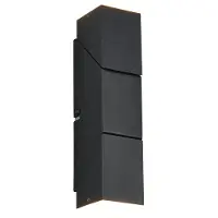 TRIO Schwarzer Wandstrahler Raglan mit LED