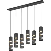 TRIO -Leuchten Pendelleuchte STREAM DH 7.50x150 cm schwarz Hängelampe