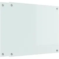 vidaXL Küchenrückwand 2 pcs Weiß 70 x 60 cm Gehärtetes Glas