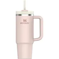 Stanley Quencher H2.O FlowState Edelstahl-Thermobecher mit Strohhalm, Rosenquarz 2.0, 890 ml