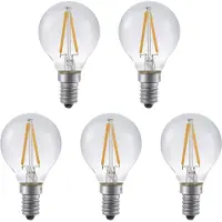 SPL E14 LED Filamentlampe G45 2W 2500K Extra Warmweiß Dimmbar 5 Stück