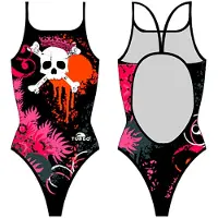 Turbo Flowers And Skulls Badeanzug