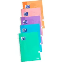 Oxford Hamelin 4x4 Karierte Notizbücher 80 Blatt Packung 4+1 Farben