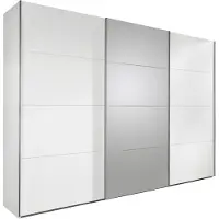 Wimex Schwebetürenschrank Ernie Weiß mit Spiegel 270 cm
