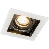 QAZQA Smarter Einbaustrahler Weiß inkl WiFi GU10 Verstellbar Carree