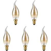 SPL E14 LED Filamentlampe C35 2W 2200K Extra Warmweiß Dimmbar 5 Stück