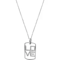 Orphelia Damen-Anhänger Sterling-Silber 925 mit Kette – Weiß ZH-4368