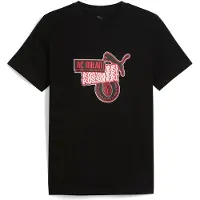 Puma Ac Milan Football Culture Kurzarm-t-shirt Schwarz M Herren Schwarz M