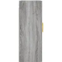 vidaXL Wandschränke 2 Stk. Grau Sonoma 69,5x34x90 cm