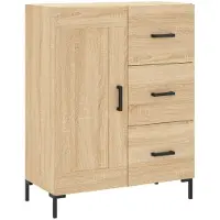 vidaXL Highboard Sonoma-Eiche 69,5x34x180 cm Holzwerkstoff