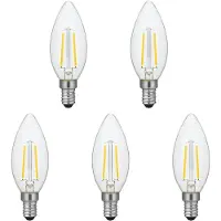 SPL E14 LED Filamentlampe C35 2W 2500K Extra Warmweiß Dimmbar 5 Stück