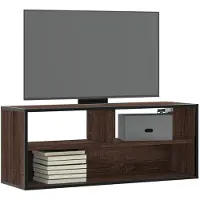 vidaXL TV-Schrank Braun Eiche 100x31x39,5 cm Holzwerkstoff und Metall