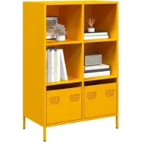 vidaXL Highboard Senfgelb 68x39x103,5 cm Stahl