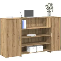 vidaXL Empfangstheke Artisan-Eiche 180x50x103,5 cm Holzwerkstoff
