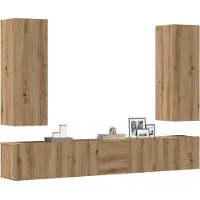 vidaXL TV-Wandschränke 5 Stk. Artisan-Eiche Holzwerkstoff