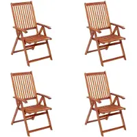 vidaXL Klappbare Gartenstühle 4 Stk. Massivholz Akazie