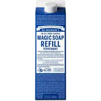 Dr. bronner's Pure-Castile Flssigseifen-Nachfllung Hergestellt aus regenerativen Bio-zertifizierten len, 82 % weniger Plastik 18-in-1-Anwe