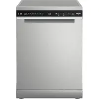 Whirlpool MaxiSpace W7F HS41 X, Freistehend, Standardgröße (60 cm), Edelstahl, Schwarz, Tasten, 1,3 m