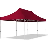 TOOLPORT 3x6m Aluminium Faltpavillon, ohne Seitenteile, rot