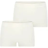Schiesser Damen Shorts 2-Pack Unique Baumwolle - off-white - Größe 48