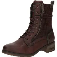 Mustang Damen Stiefelette mit Hahnentritt-Muster 15M0062001, Größe:40 EU, Farbe:Rot