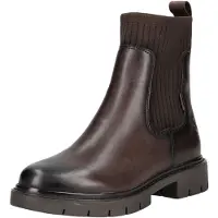 Tamaris Damen Wide FIT Chelsea aus Leder mit Duo-Tex, Mocca, 36
