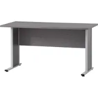 MÖBELPARTNER Schreibtisch Lion | Large | HxBxT 70x140x65cm | Eschegrau/Weiß