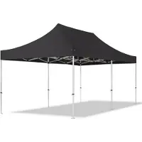 TOOLPORT 3x6m Aluminium Faltpavillon, ohne Seitenteile, schwarz