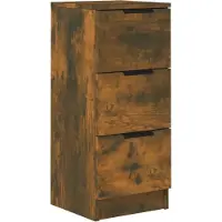 vidaXL Sideboard Räuchereiche 30x30x70 cm Holzwerkstoff