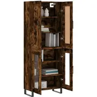 vidaXL Highboard Räuchereiche 69,5x34x180 cm Holzwerkstoff