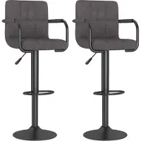 vidaXL Barhocker 2 Stk. Taupe Stoff