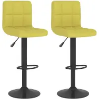 vidaXL Barhocker 2 Stk. Grün Stoff