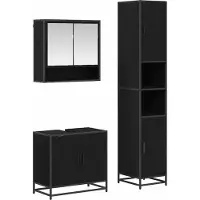 vidaXL Badezimmermöbel-Set 3 Stk. Artisan-Eiche 90 x 33 x 60 cm
