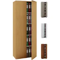 VCM Büroschrank mit 5 Fächern moderner Aktenschrank mit Drehtüren Maße ca. B. 70 x H. 178 x T. 40 cm – Vandol