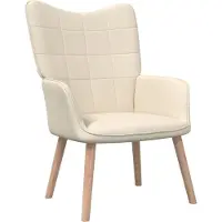 vidaXL Relaxsessel Creme Stoff