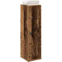 vidaXL Badezimmerschrank mit Rollenhalter Altholz-Optik 20,5x22x72 cm