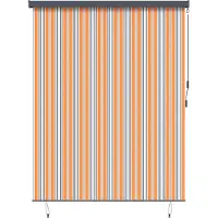 vidaXL Rollo Gelb und Blau 220 x 250 cm Stoff und Aluminium