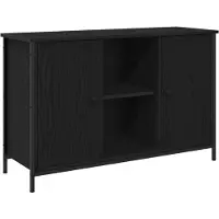vidaXL TV-Schrankset 101 x 35 x 65 cm Schwarz Eichen-Optik