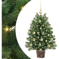 vidaXL Künstlicher Weihnachtsbaum mit 150 LEDs Grün 95 cm PE und PVC 3397319