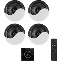 Power Dynamics Powerline B100BSet Unterputz-Audioverstärker mit 4 Deckenlautsprechern