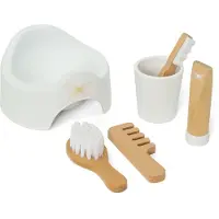 Astrup Zubehör für Puppen - - Pflege-Set - 6 Teile aus Holz - 100% FSC - Unisex