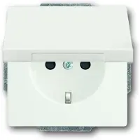 Busch-Jaeger BUSCH JAEGER Steckdose SCHUKO 20 EUK-884 Klappdeckel studioweiß matt