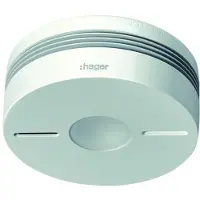 Hager TG550A, Optischer Melder, Kabellos, Weiß, 85 dB, Akku, 10 Jahr(e)