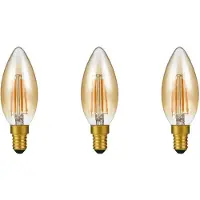 SPL E14 LED Filamentlampe C35 4W 2200K Extra Warmweiß Dimmbar 3 Stück