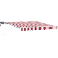 vidaXL Ausziehbare Markise Rot und Weiß 300 x 250 cm