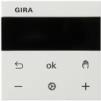 Gira System 3000, Digitales Thermostat, Room, Bluetooth, 2,48 MHz, Weiß, 10 m