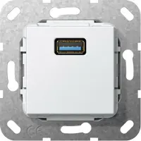Gira 4847257, USB, Weiß