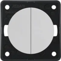 Berker Serientaster, 2 Schließer, gem. Eingangskl., Integro Flow/Pure, polarw. gl., Knopf, Weiß, Thermoplast, Integro Flow/Pure, 10 Stück(e)